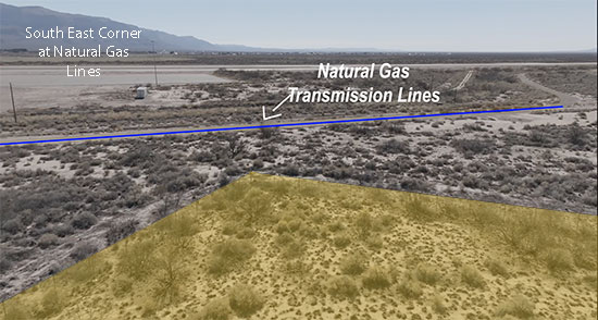Natural gas transmission line map near the New Mexico data center development site
