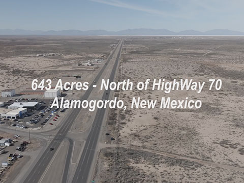 Drone view of the south portion of the 1,330-acre New Mexico data center development property